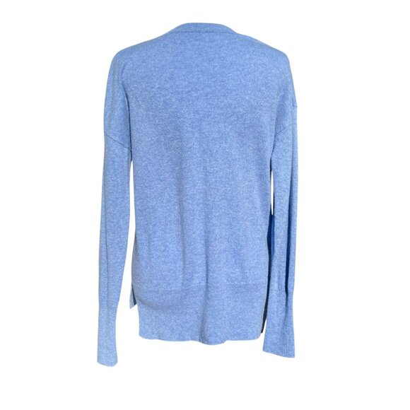 Club Monaco 100% Cashmere Blue V-Neck Hi-Low Hem Sweater Women’s Small - Picture 4 of 10